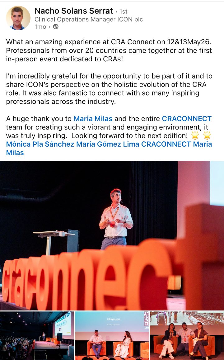 Nacho Solans Serrat on LinkedIn about CRACONNECT LIVE 2026